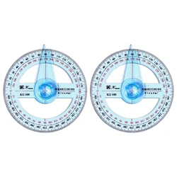Protractor Circle Arm Ruler Swing Degree Tools Geometric Compass Measuring Drafting Geometry Math Multifunction Clear Drawing