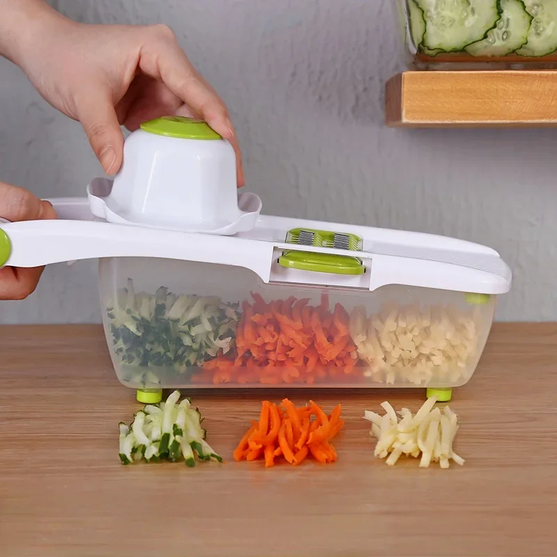 Vegetable Cutter 5 Blades With Container