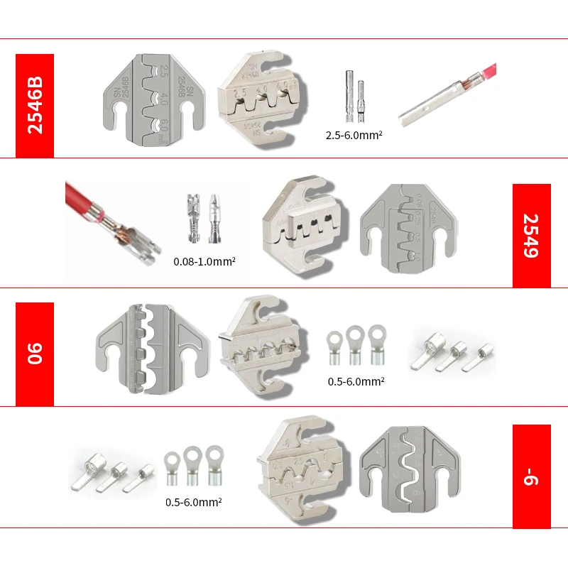 Anti slip handle crimping tool pliers 4mm slot claw for crimping