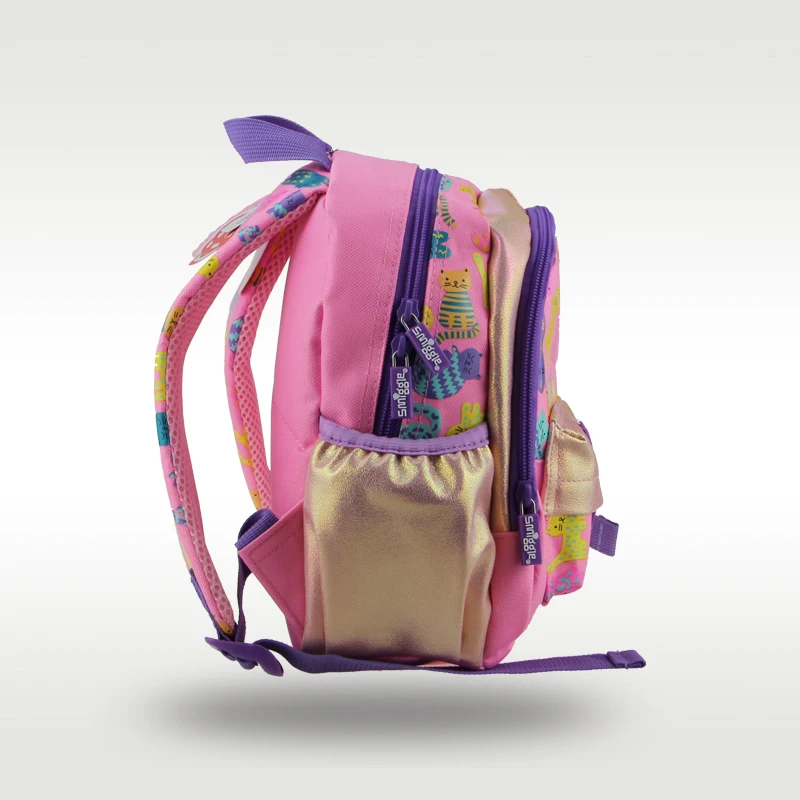 Australian Original Smiggle Children's Schoolbag Baby Backpack Kindergarten Small Class Pink Cat Cute Small Kids 1-4 Years