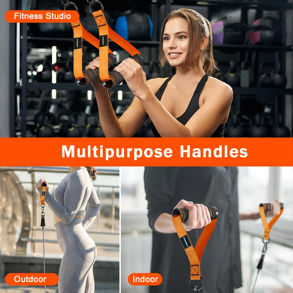 Enhanced Fitness Training Resistance Bands Handlebar Attachment