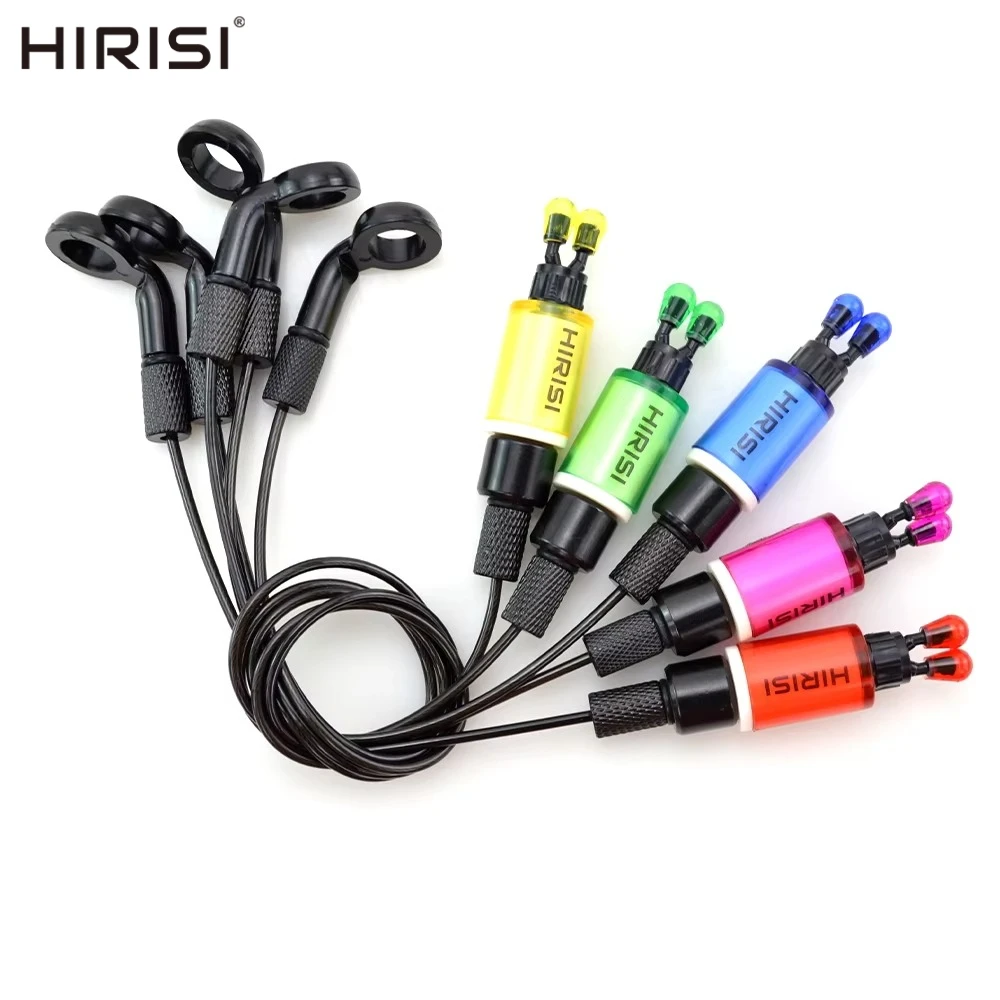 Hirisi 1 stücke Karpfen Angeln Alarm Swinger 5 farbe Drop Off Anzeige Edelstahl Kette für Karpfen Grob Angeln b2009