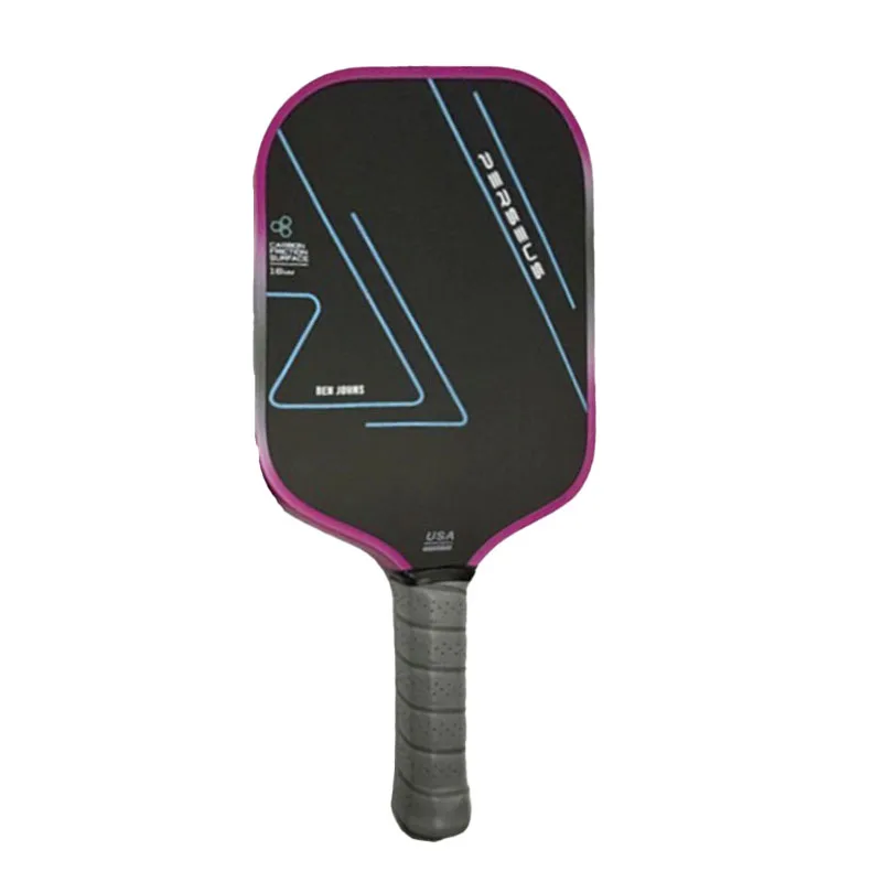 Pickleball Paddle USAPA Approved Thermoformed Unibody PERSEUS T700 Raw Carbon Fiber ﻿Foam Edge With Textured Surface