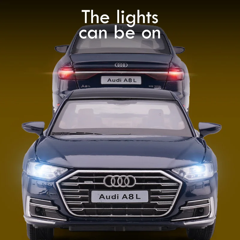 1:32 Audi A8L Alloy Car Model Diecasts Toy Vehicles Collectible Hobbies Gifts Static Die Cast Voiture for Boys Child Gift 4