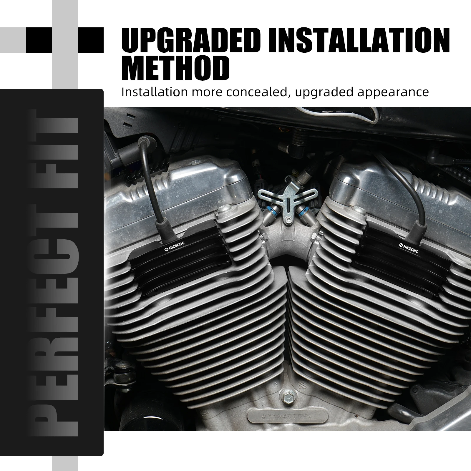 Für Harley Sportster 883 1200 2004–2022, Zündkerze, dekorative Abdeckung, Eisen 883 XL883N, Eisen 1200 XL1200NS, siebzig zwei XL1200V – Detail 6