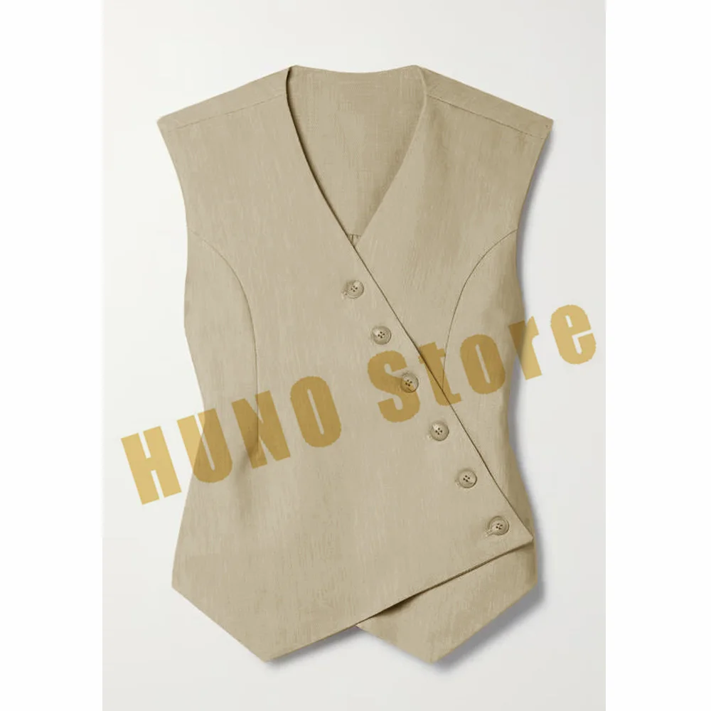 Dress Vests Women's Vest Tops Elegant Slim Fit Fashion Design Women's Asymmetric Vest Single Breasted Open Cardigan Tops dress vests