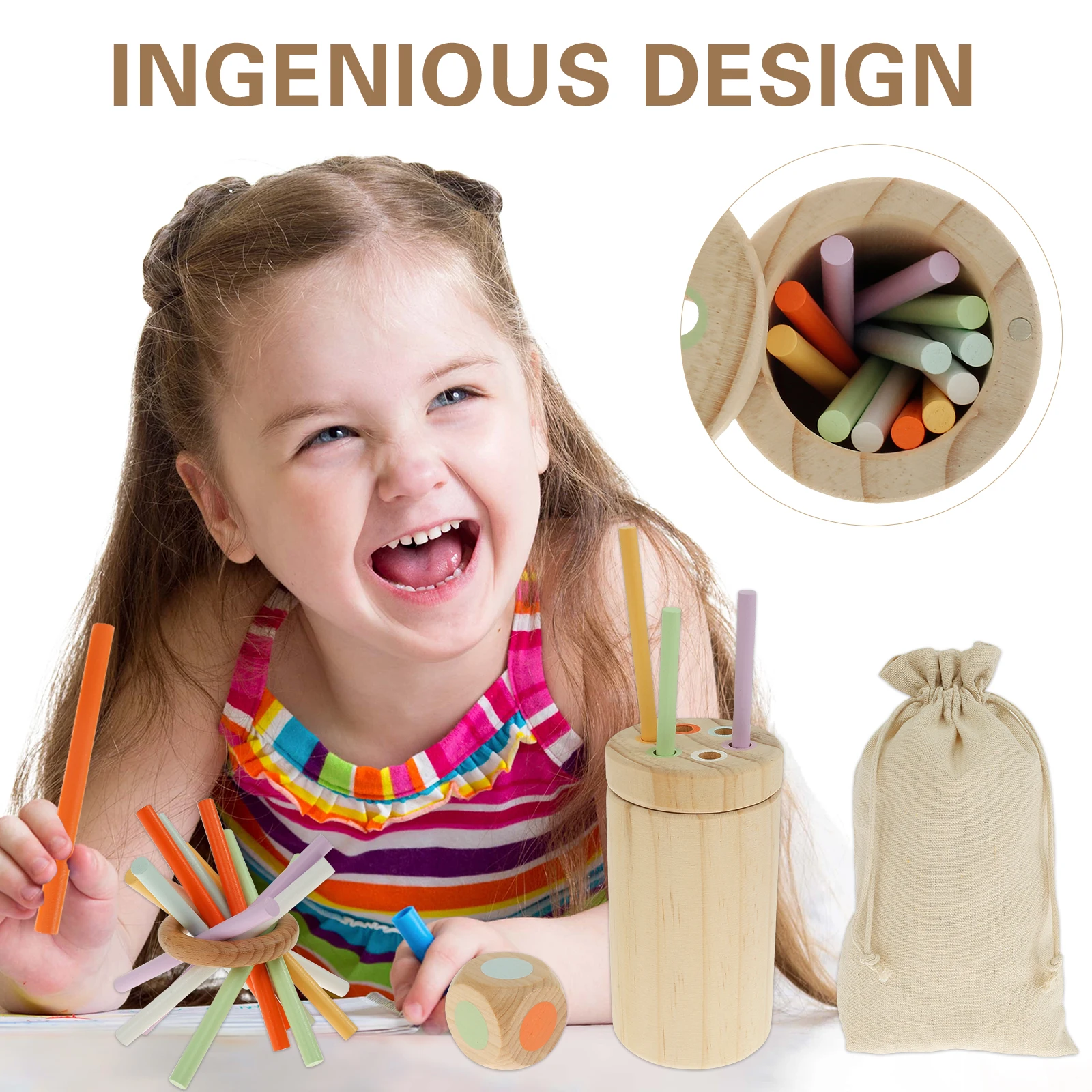 NUOVI Giocattoli Montessori in Legno per Bambini 1-3 Anni, Riconoscimento Colori