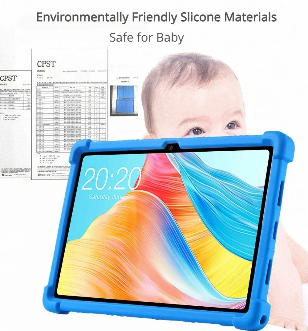 Durable Shockproof Silicone Stand Protective Tablet Case with Soft Cover