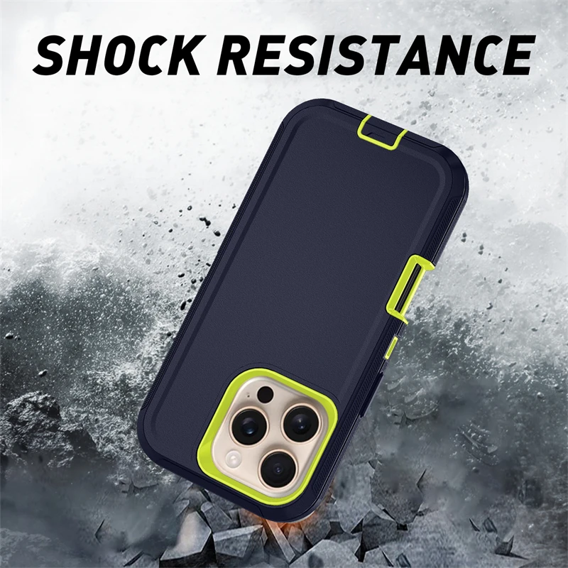 Rugged Shockproof Phone Case with Bracket and TPU Cover