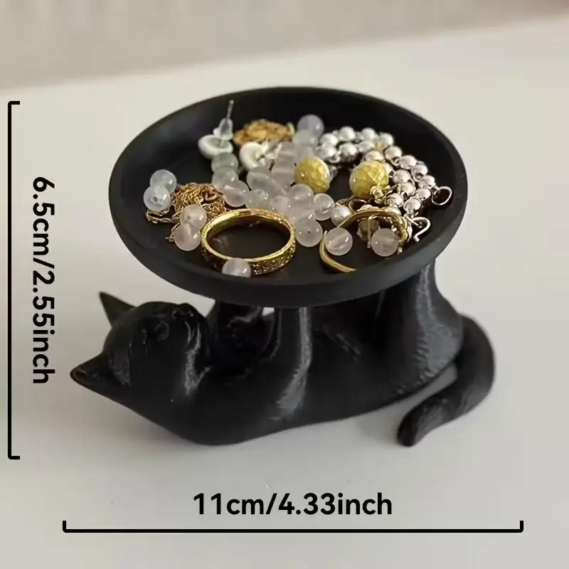 Playful Cat Design 3D Printed Jewelry Tray