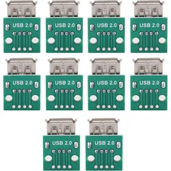 USB Type A Female 4 - Pin DIP Socket Connector - 20PCS USB 2.0