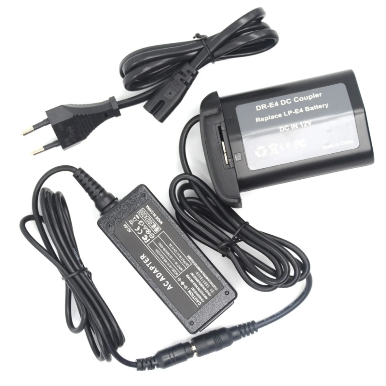 Kimaru ACK-E12 DR-E12 DC Coupler LP-E12 Dummy Battery AC Power Adapter