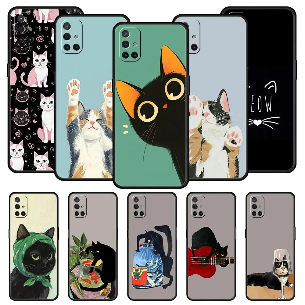 Charming Cat Design Fun Phone Case - Soft Cover