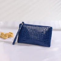 New retro classic stone pattern leather black fashion clutch coin purse mobile phone bag female storage wrist bag - Image 4