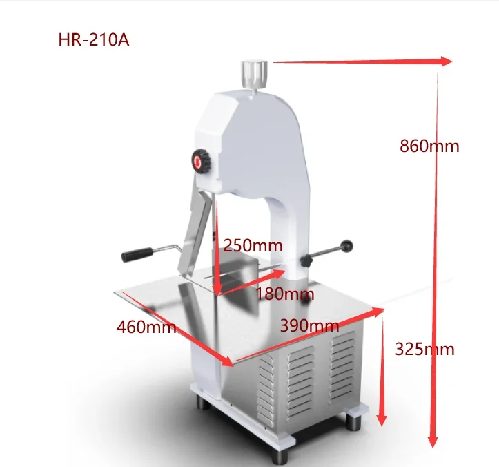 1100 W Commercial Frozen Meat Chicken bone cutting slicer machine Model 210A bone saw cutter 6