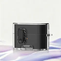 Sleek Shockproof Earphone Case with Lock Bracket - Cute 2026 Design - WF - 1000XM6 (Transparent Blac)