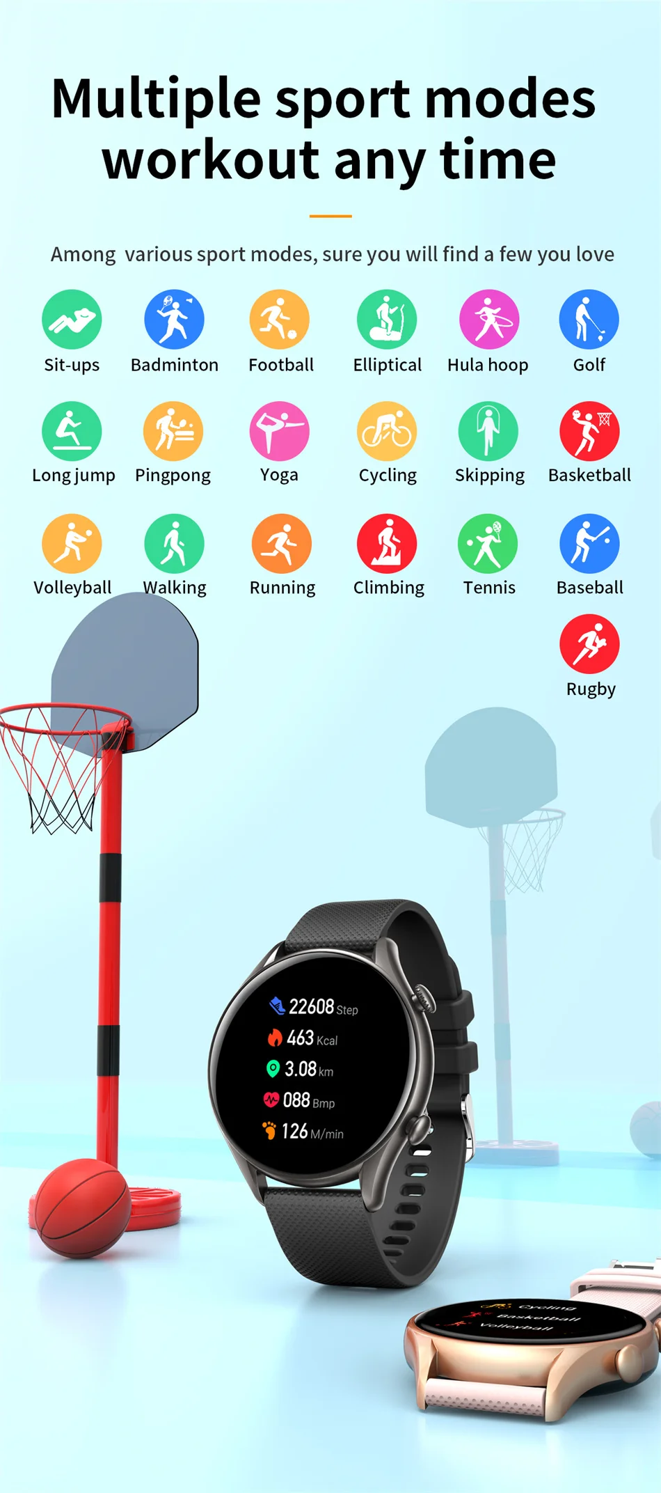 2022 Bluetooth Call Smart watch Women 360*360 HD Pixels custom page Sport Fitness Tracker Bracelet Waterproof Smartwatch Ladies
