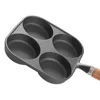4 Hole Omelet Pan Egg Frying Pan Nonstick Divided Egg Omelet Pan Granite Coating Pancake Pan for Gas Stove and Induction Cooker 5