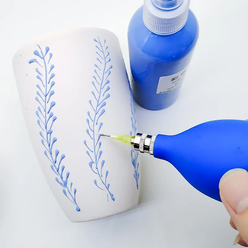 Pottery Tools Rubber Squeeze Bottle Precision Tip Applicator Mud Glaze Bottle DIY Ceramic Decorative Painting Coloring Tools