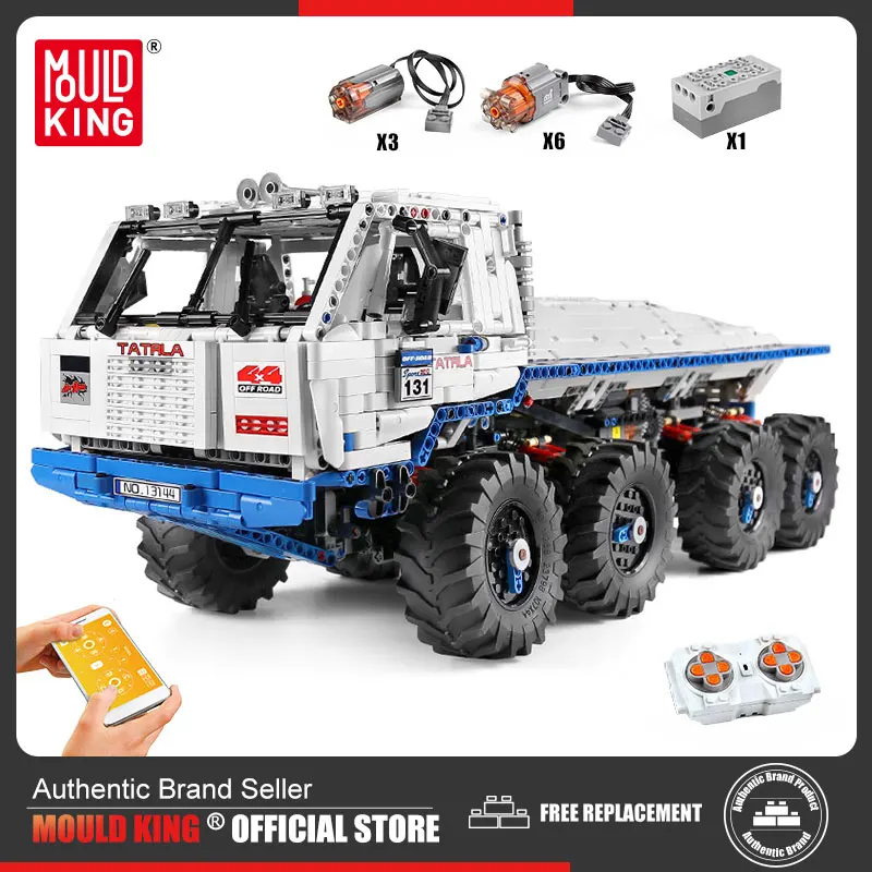 MOULD KING 13144 технические строительные блоки Arakawa буксировочный внедорожник TATRLA 813 8x8