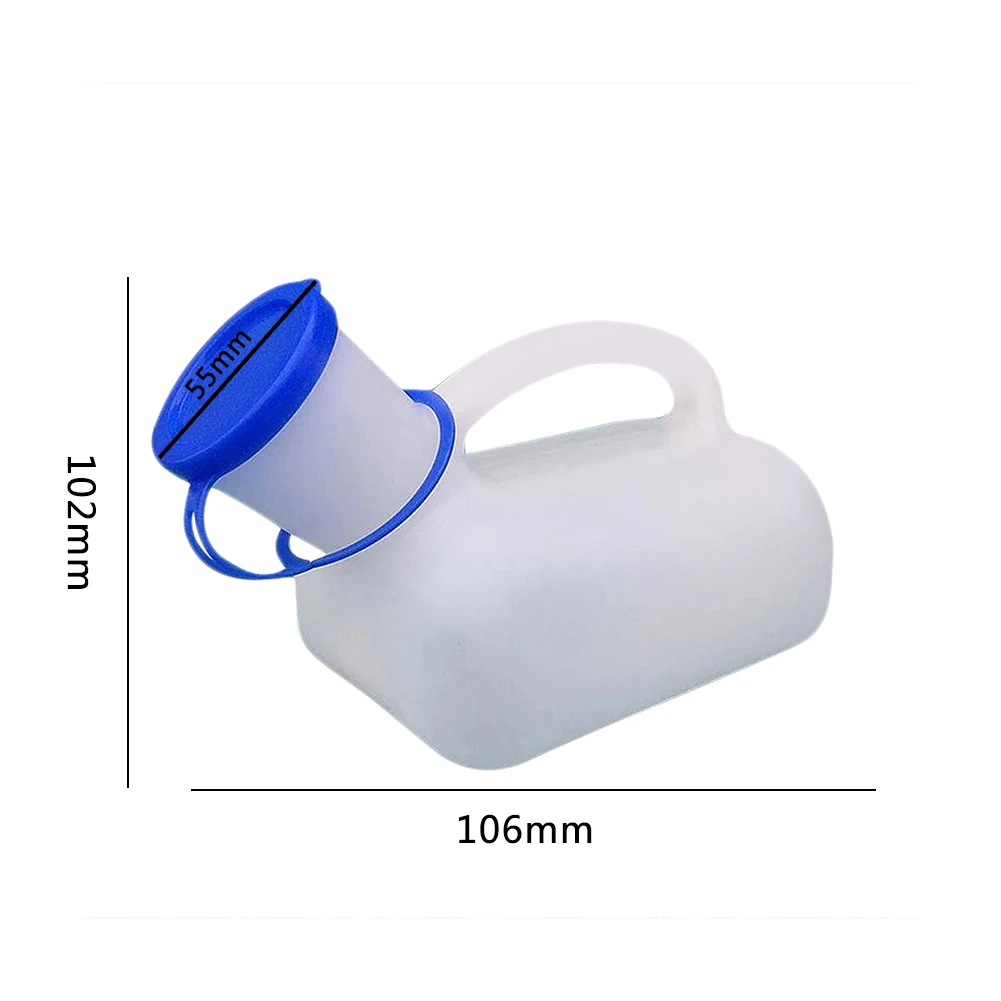 1000ML Female Male Urinal Toilet Portable Mobile Toilet Plastic PE Car Travel Potty With Connector For Camping Travel Accessory