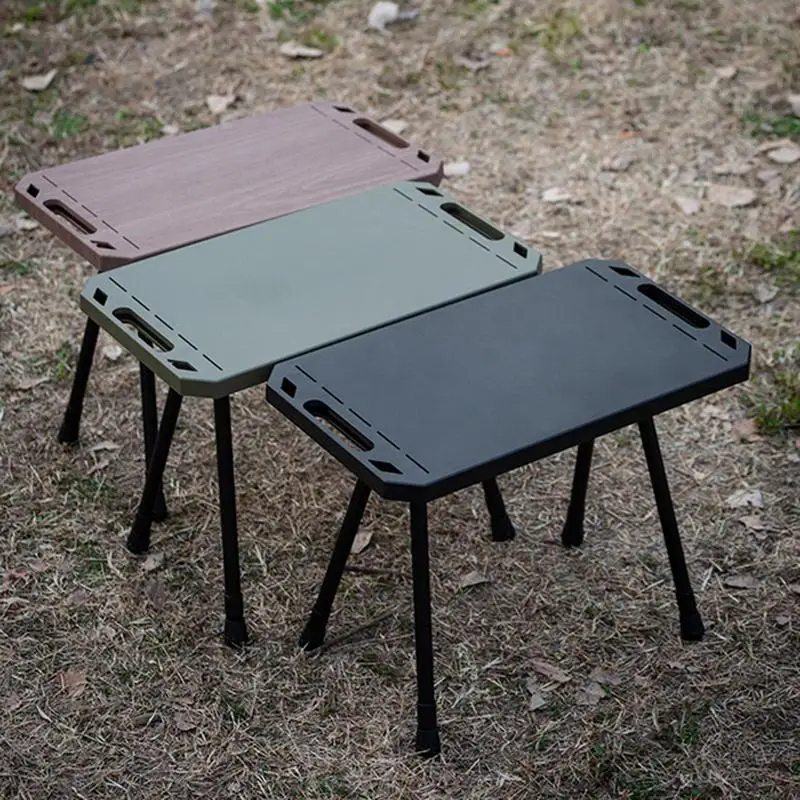 Table Pliante Carrée 60x60x70cm - Portable Pour Salle à Manger, Camping, Extérieur & Intérieur, Noir