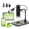 1000X 3 in 1 USB Digital Microscope Type-C Electronic Microscope Camera 8 LED Magnifier Adjustable Magnification with Stand 1