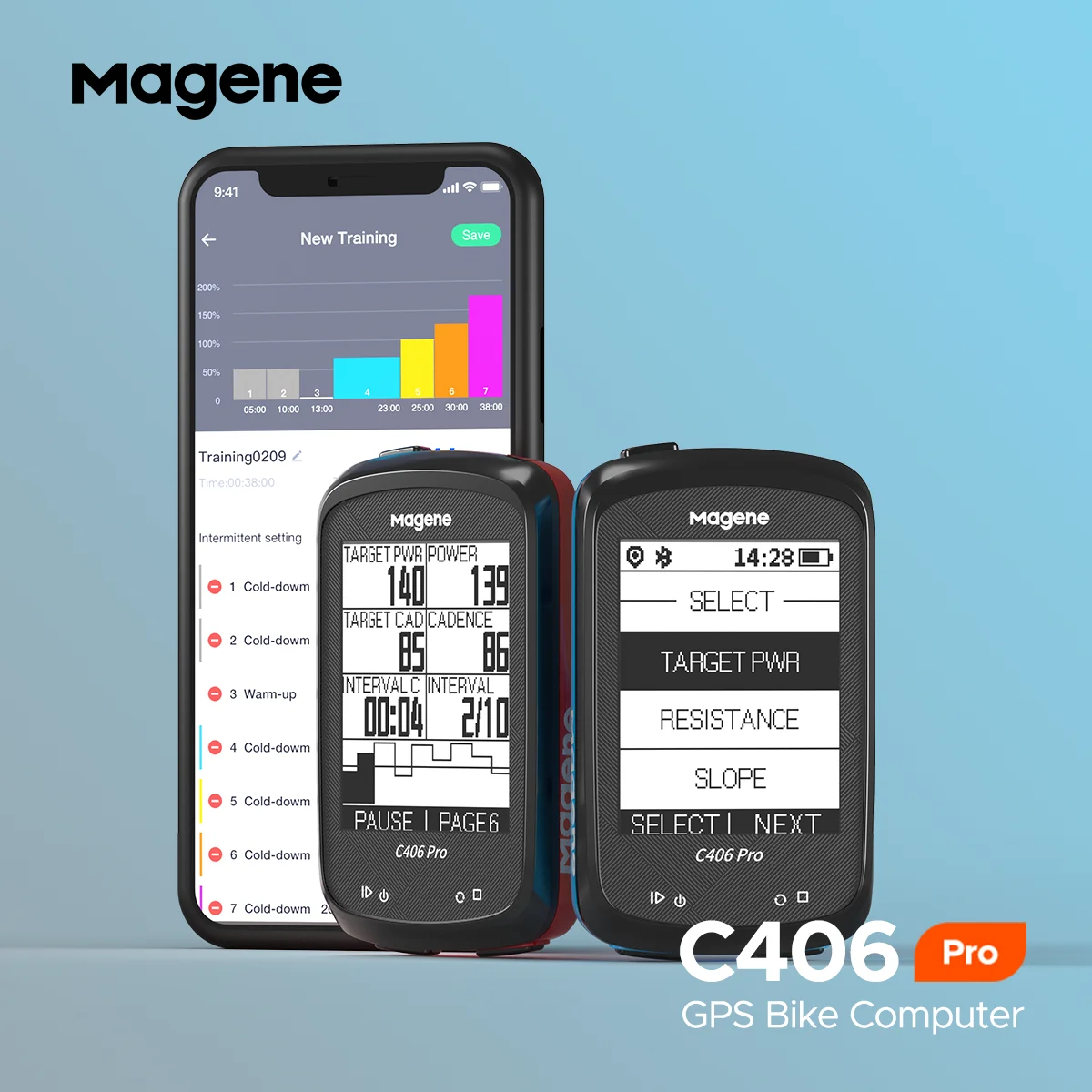 Magene C406 – compteur GPS de vélo C406Pro, compteur de vitesse sans fil  intelligent, étanche, odomètre Stra