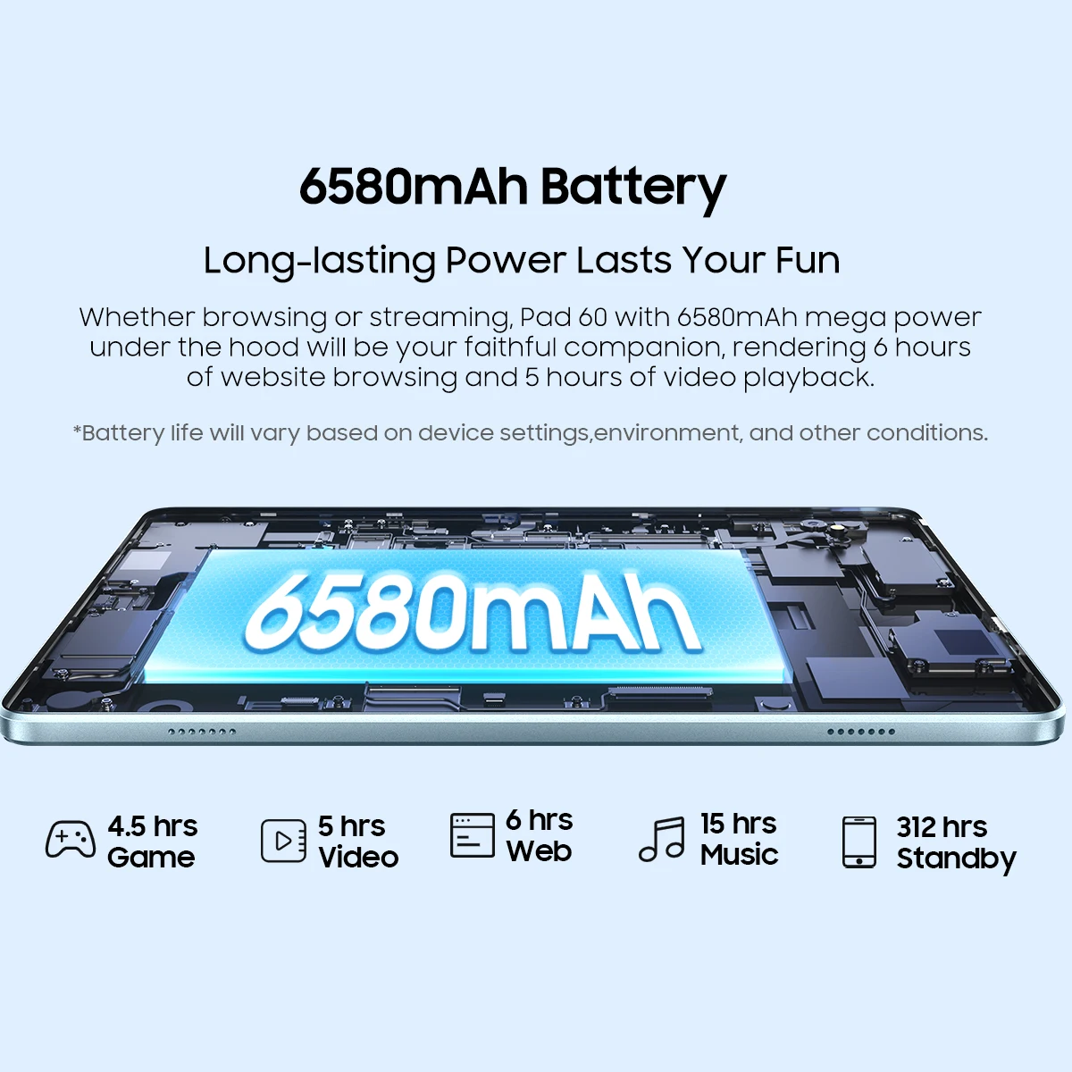 Blackview Oscal Pad 60 Tablet 3GB+64GB Android 12 10.1'' HD+ Display Dual Box Speaker 6580mAh Battery Wifi Tablets PC 4