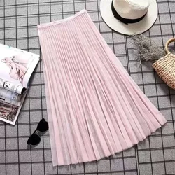 Elegant Transparent Lace Mesh Mini Skirt with Elastic High Waist - Black & White Tulle Design - One Size (Pink)