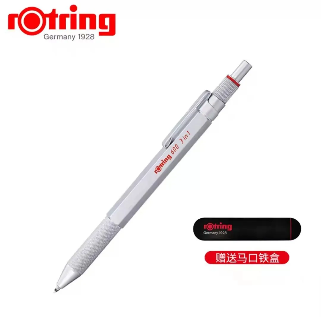 ROtring 600 Penna 3 In 1 - Multicolore E Matita Meccanica 0.5 Mm, Fusto Nero - Foto 2