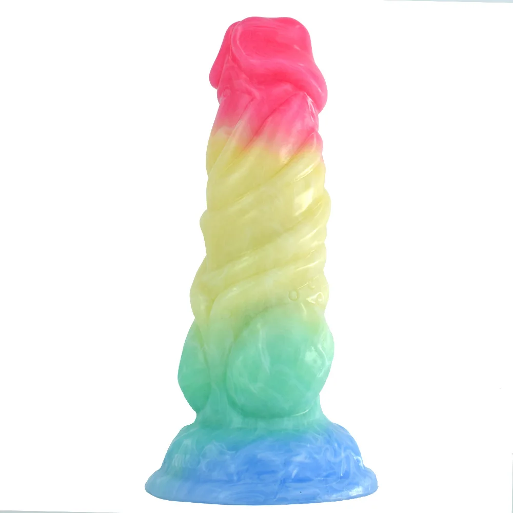 NNSX Dildo a forma di cane e animale, flessibile, con nodo, giocattolo sessuale per donne, con ventosa, masturbatore in silicone, prodotto erotico_voghion.com