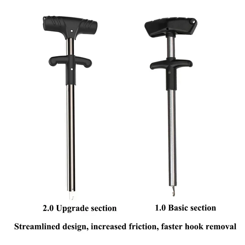 Vissen-Extractor de anzuelos de pesca portátil, herramienta extractora de señuelos, tubo de aluminio, 1 unidad