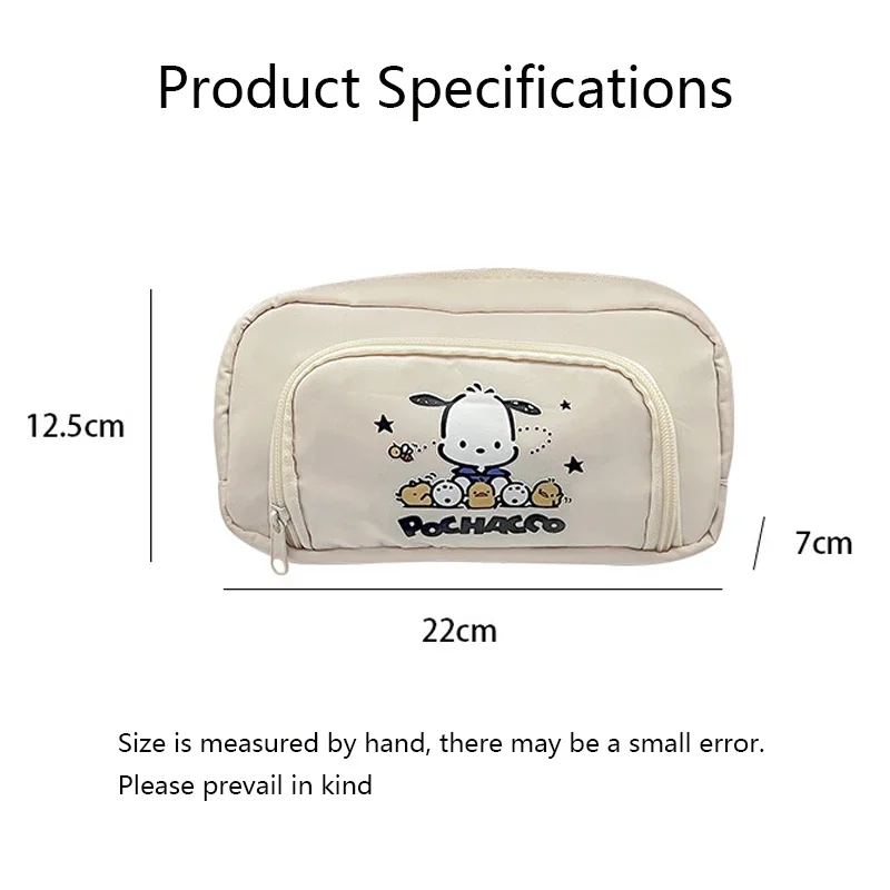 Sanrio Pochacco Pencil Bag Student Large Capacity Portable Stationery Makeup Storage Pouch