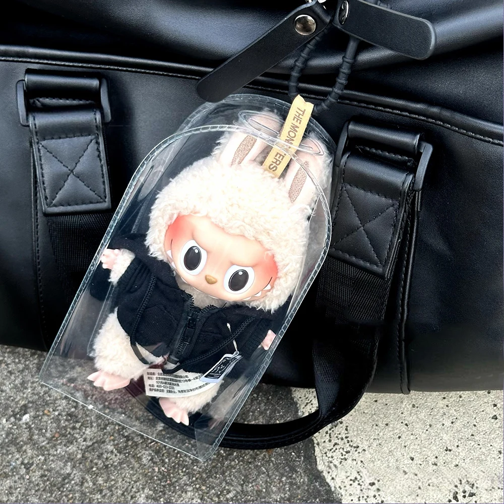 Schutzhülle Für Labubu Figuren – Transparente PVC-Tasche, Als Schlüsselanhänger, Zum Sammler-Schutz
