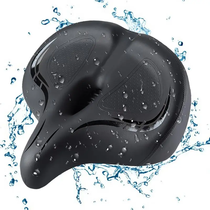 

Wide Bike Saddle Cushion Padded Oversized Thickened Cushion Seat For Bike Extra-Wide Design Bicycle Saddle Replacement For