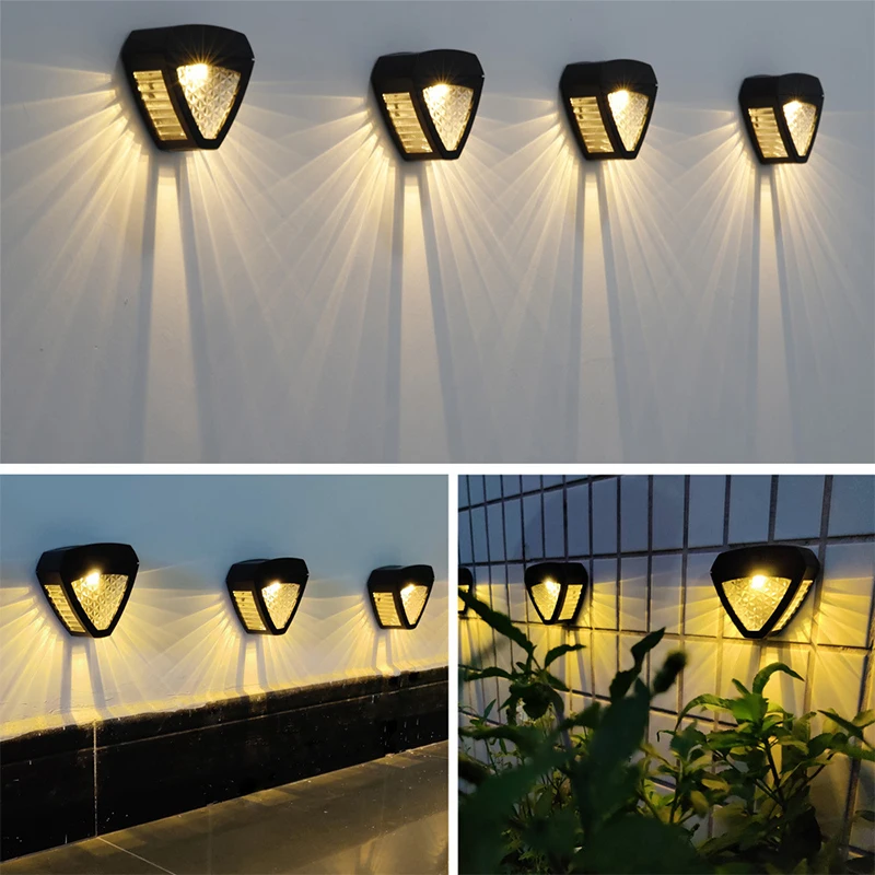 Path Stair LED Solar Lights Outdoor Garden Fence Wall Landscape Lamp IP65 Waterproof Staircase Night Light