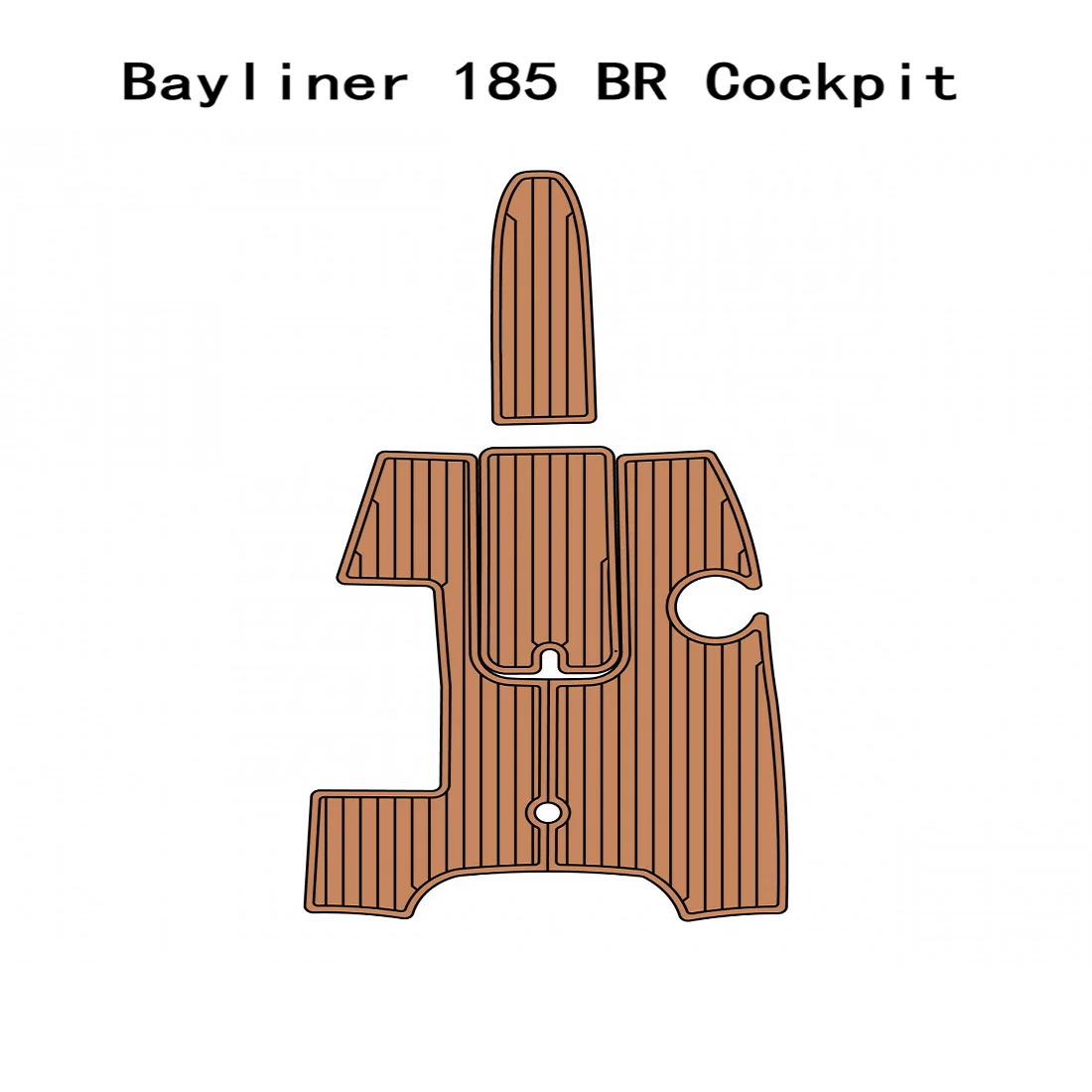 2006 Bayliner 185 BR Cockpit Floor Boat EVA Foam Faux Teak Deck