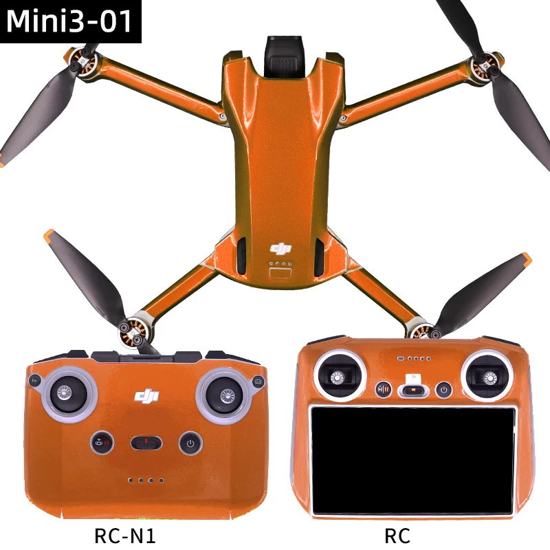 

For DJI Mini 3 Drone Body RC-N1/RC Screen Remote Controller Flat Fluorescent Sticker Anti-scratch Protective Film Skin Accessory