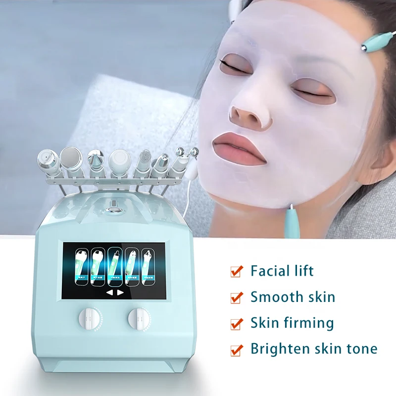 8 In 1 W8 Oxygen Oxgen Facial Plasma Spa System Hydro Micro Dermabrasion Microdermabrasion Machine Nano Spray Black Head Remover