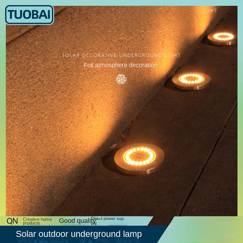 Solar Underground Light 8led Stainless Steel Outdoor New Plug-in Floor Lawn Lamp Garden Lamp Lawn Lamp solar outdoor light