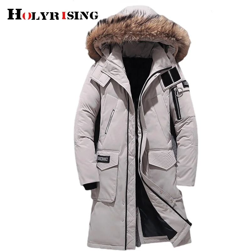 

Зимние мужские пуховики, теплые пальто с капюшоном, ветрозащитная верхняя одежда для отдыха, длинные пушистые пальто с карманами 19780