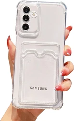 Shockproof Clear Card Holder Case for Samsung A14 4G 5G (Clear)