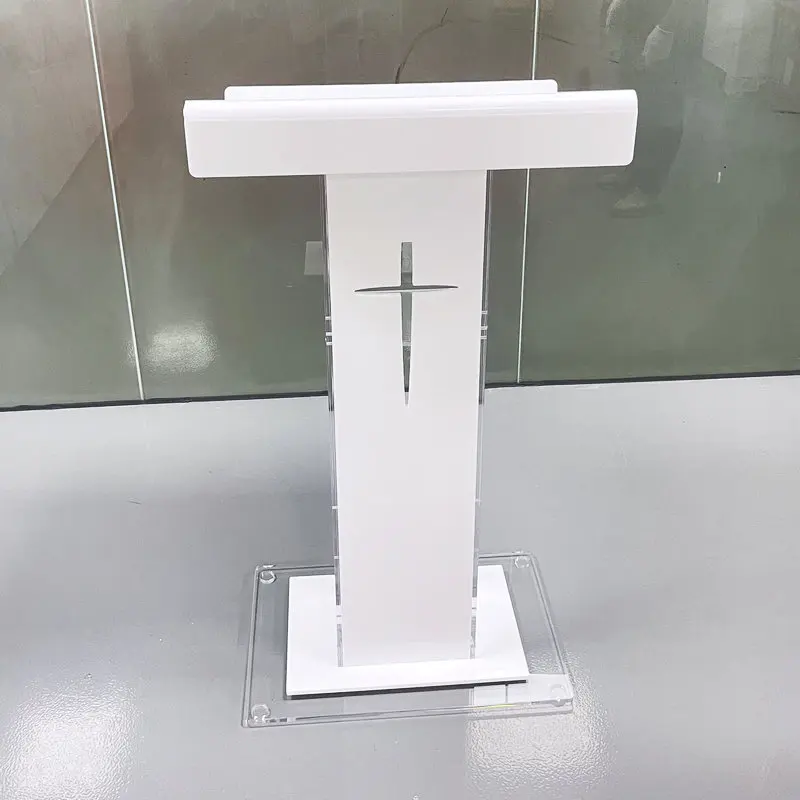 Ultra Clear Acrylic Pulpit Podium Stand Modern Portable Pulpits for Churches Pastors Modern School Classroom Lecterns Music