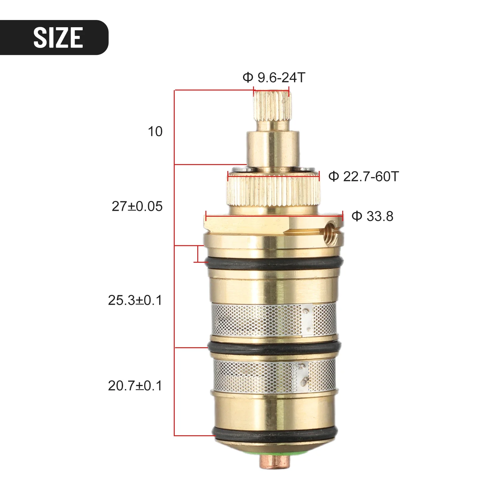 Description Picture 4 of itemThermostatic Cartridge For Triton 83308580 Bath Mixer Taps Shower Valve Mixing Bathroom Accessories