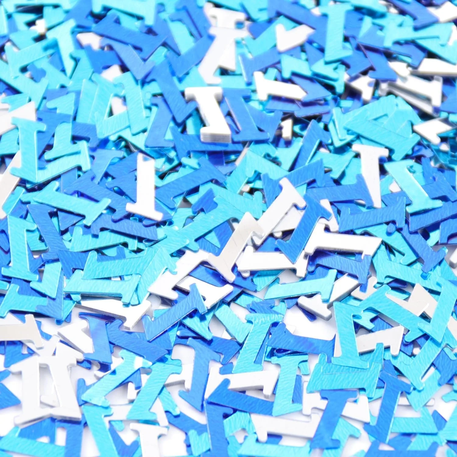 Party decorations paper confetti Digital Birthday Anniversary Party Confetti Blue and Silver Confetti for Birthday Anniversary Table Decorations Party Supplies