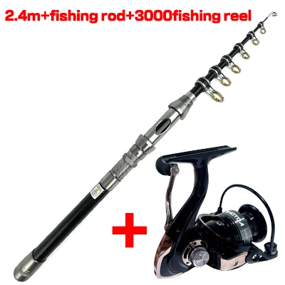 Portable Fishing Rods Combo 1.5-2.4M Telescopic Fishing Rod Spinning Reel  for Travel Saltwater Freshwater Outdoor Sports Pesca - AliExpress