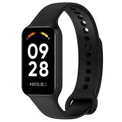 Premium Soft TPU Sport Wristband Replacement for Smartwatch - Adjustable Strap Bracelet (Black)