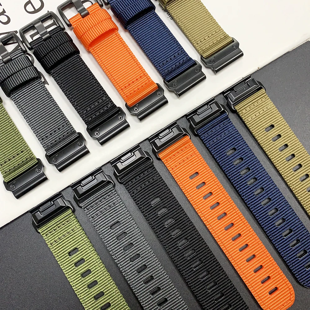 Enhanced Nylon Sports Strap - 22mm/26mm Quick Release Braided Watch Band