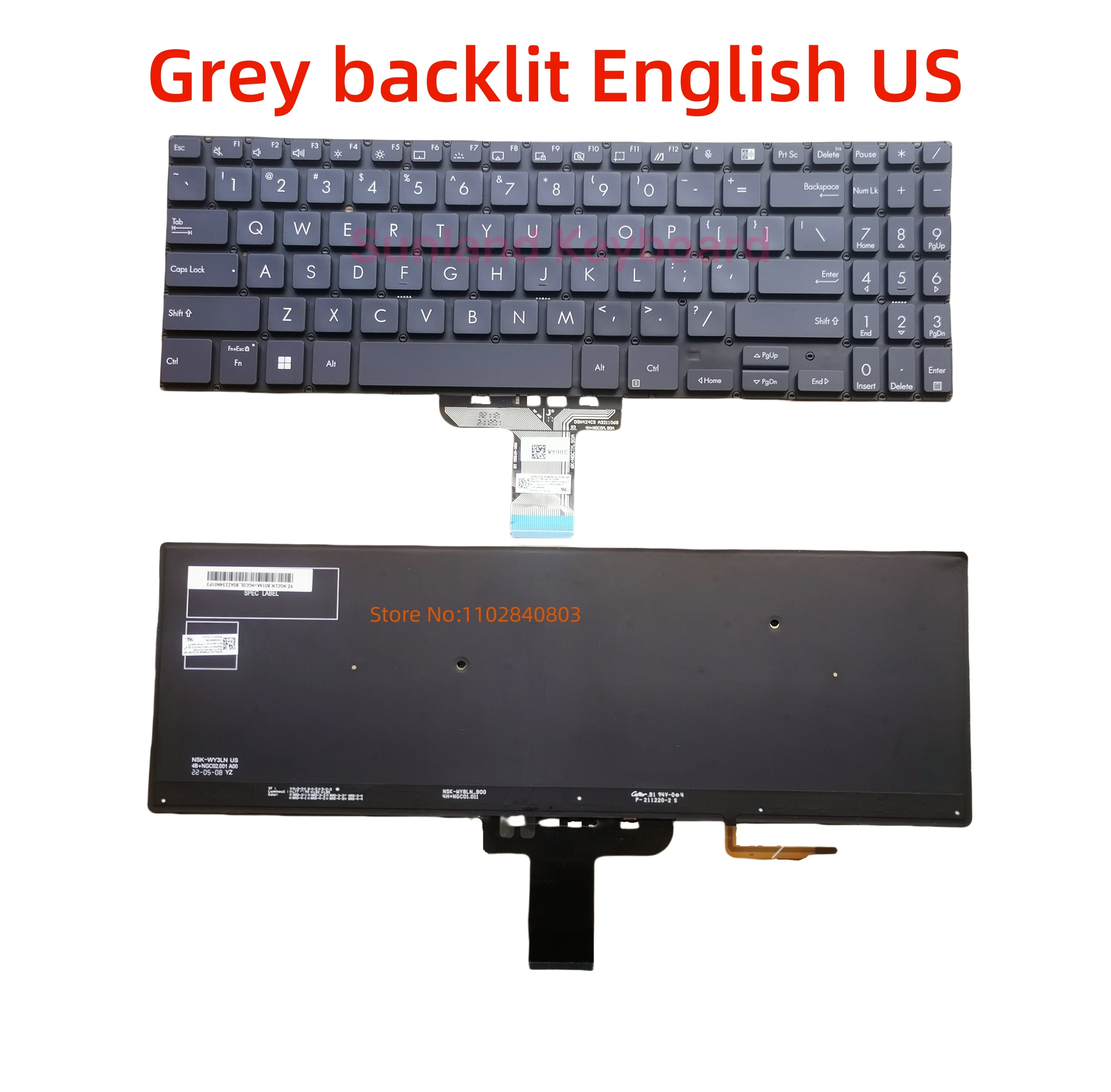 New US Russian UK Turk French Laptop Backlight Keyboard For ASUS ExpertBook B1-B1500 P1550 BW450 Pro15 PX555 PX555C Keyboard